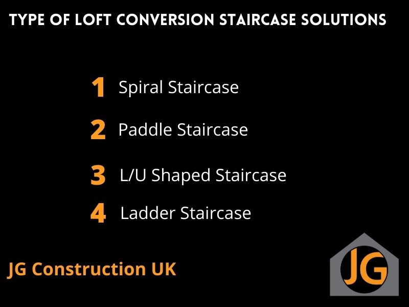 types of loft conversion staircase solution